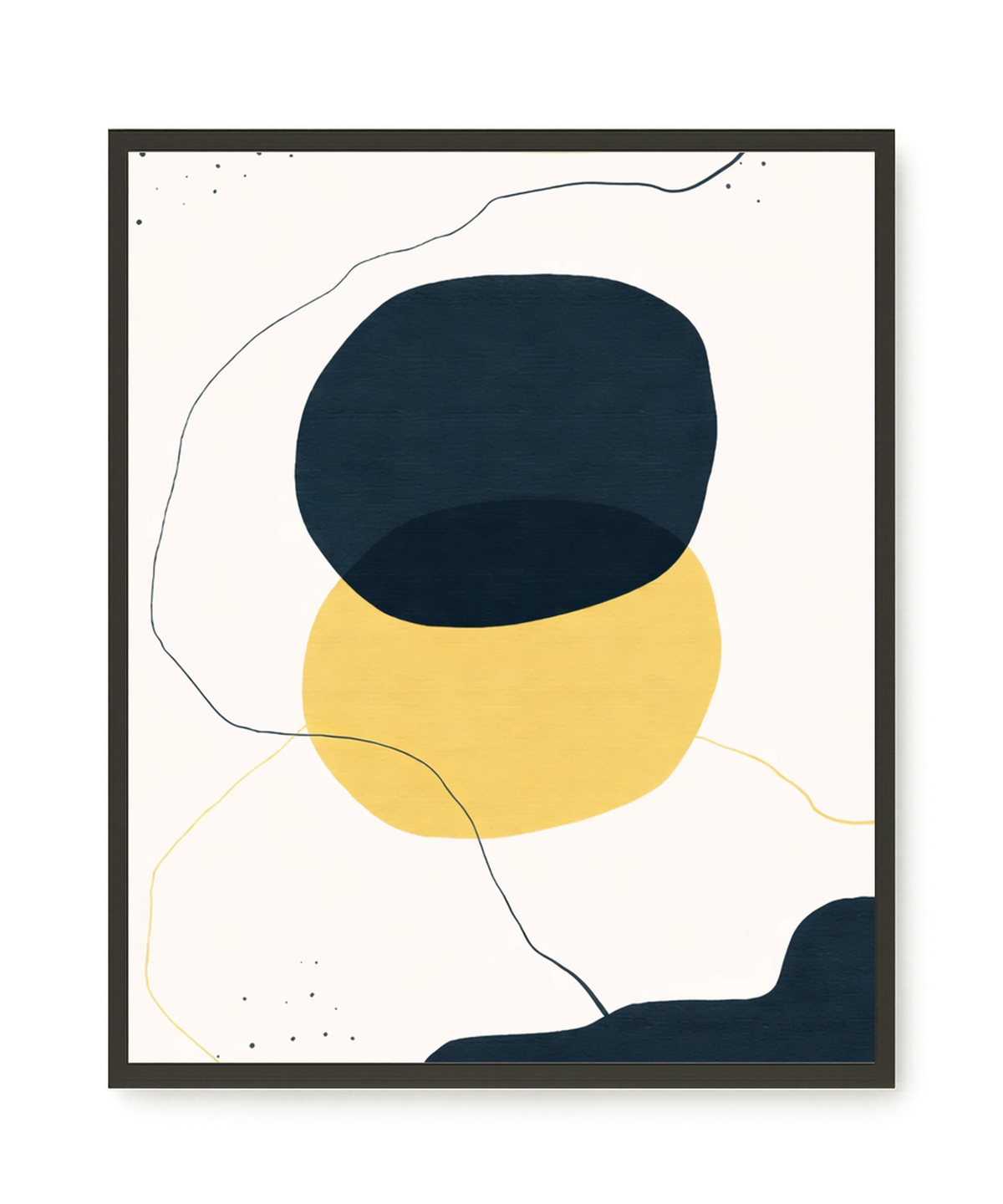 Layered circles in neutral tones Canvas Wall Art