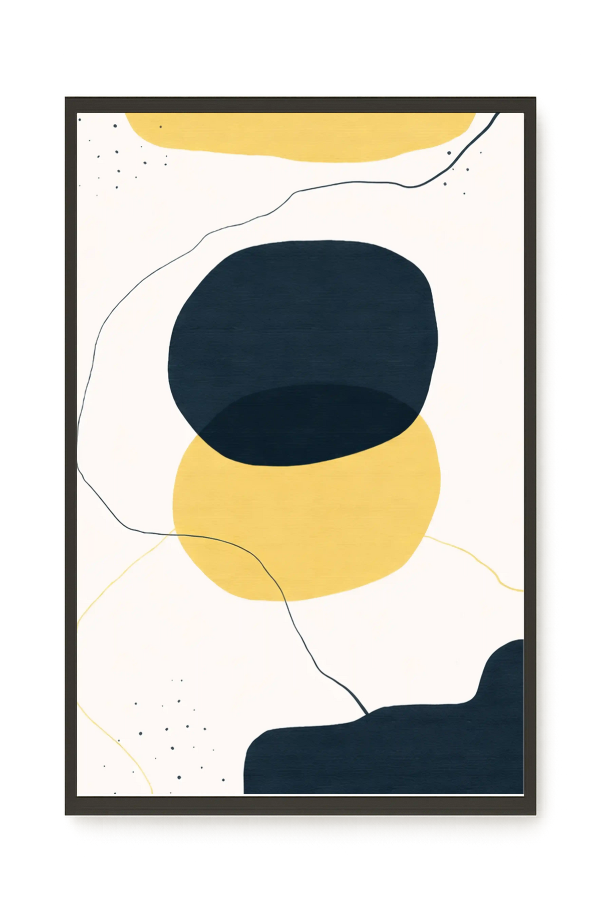 Layered circles in neutral tones Canvas Wall Art