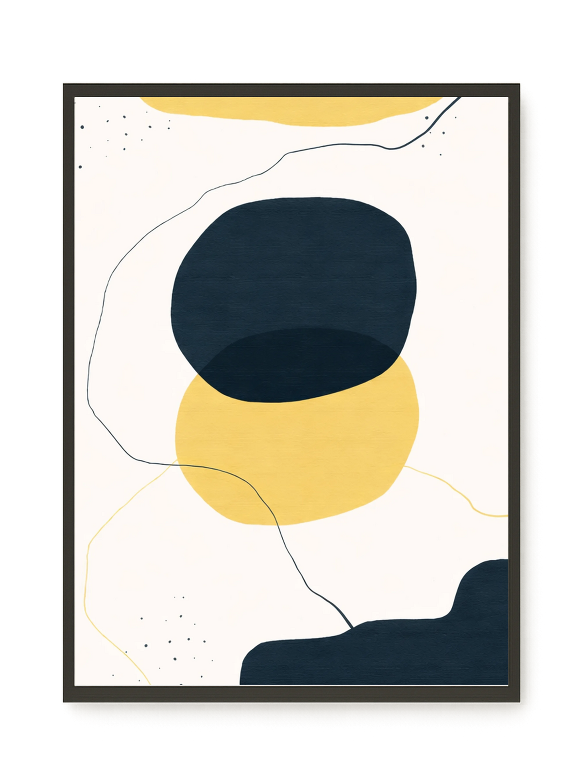 Layered circles in neutral tones Canvas Wall Art