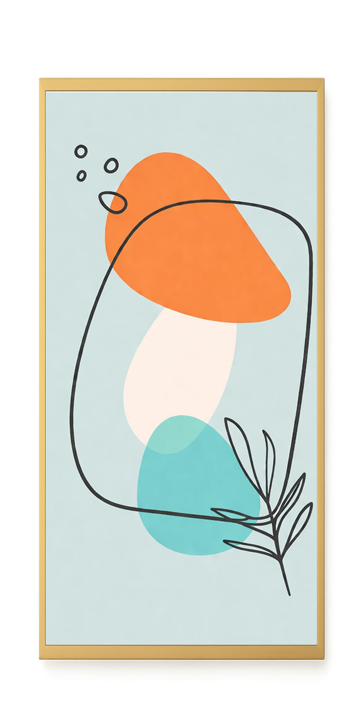 Organic composition with soft lines Canvas Wall Art