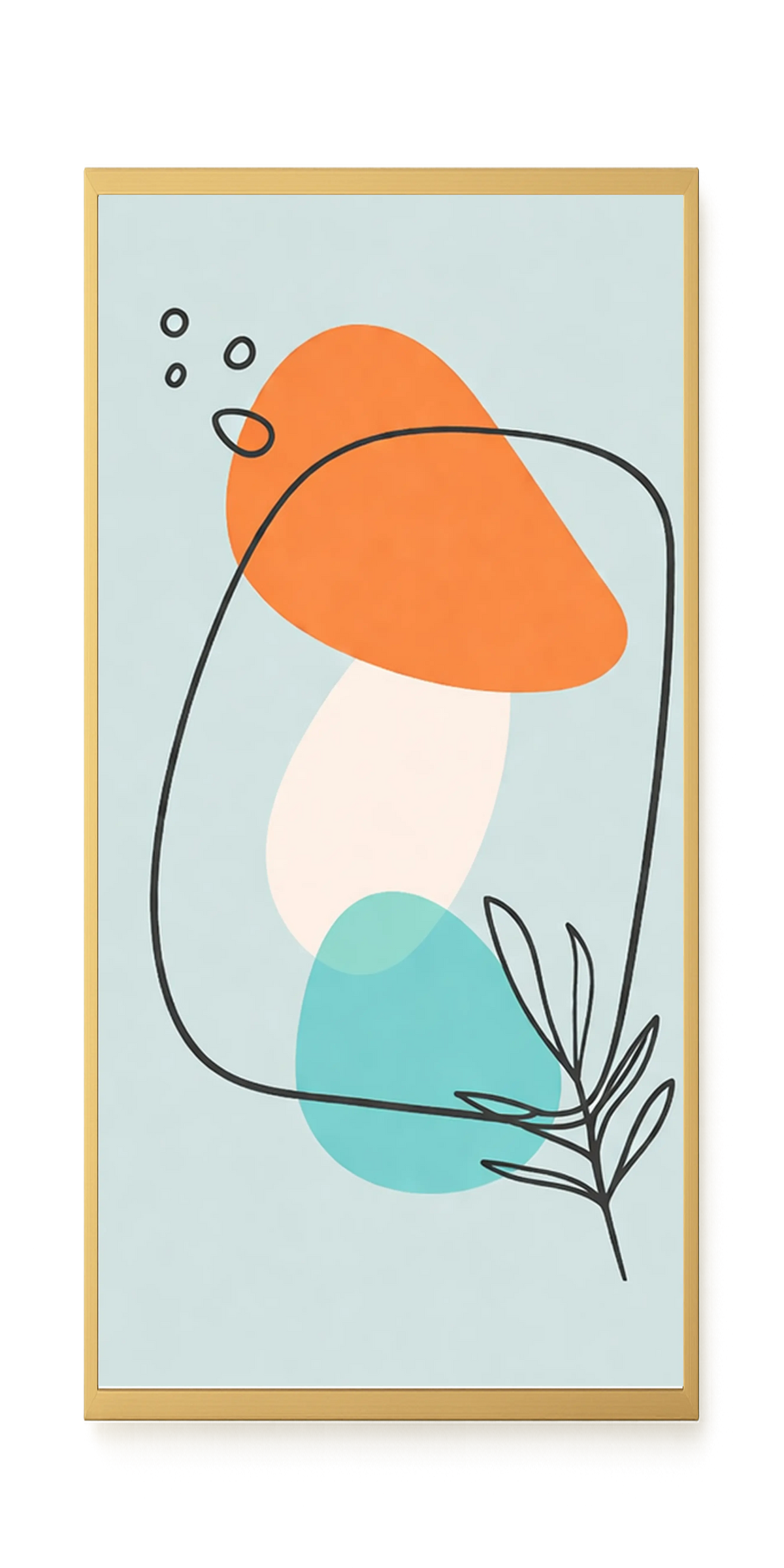 Organic composition with soft lines Canvas Wall Art