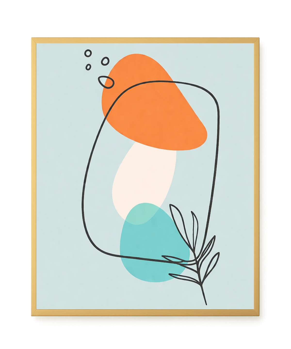 Organic composition with soft lines Canvas Wall Art