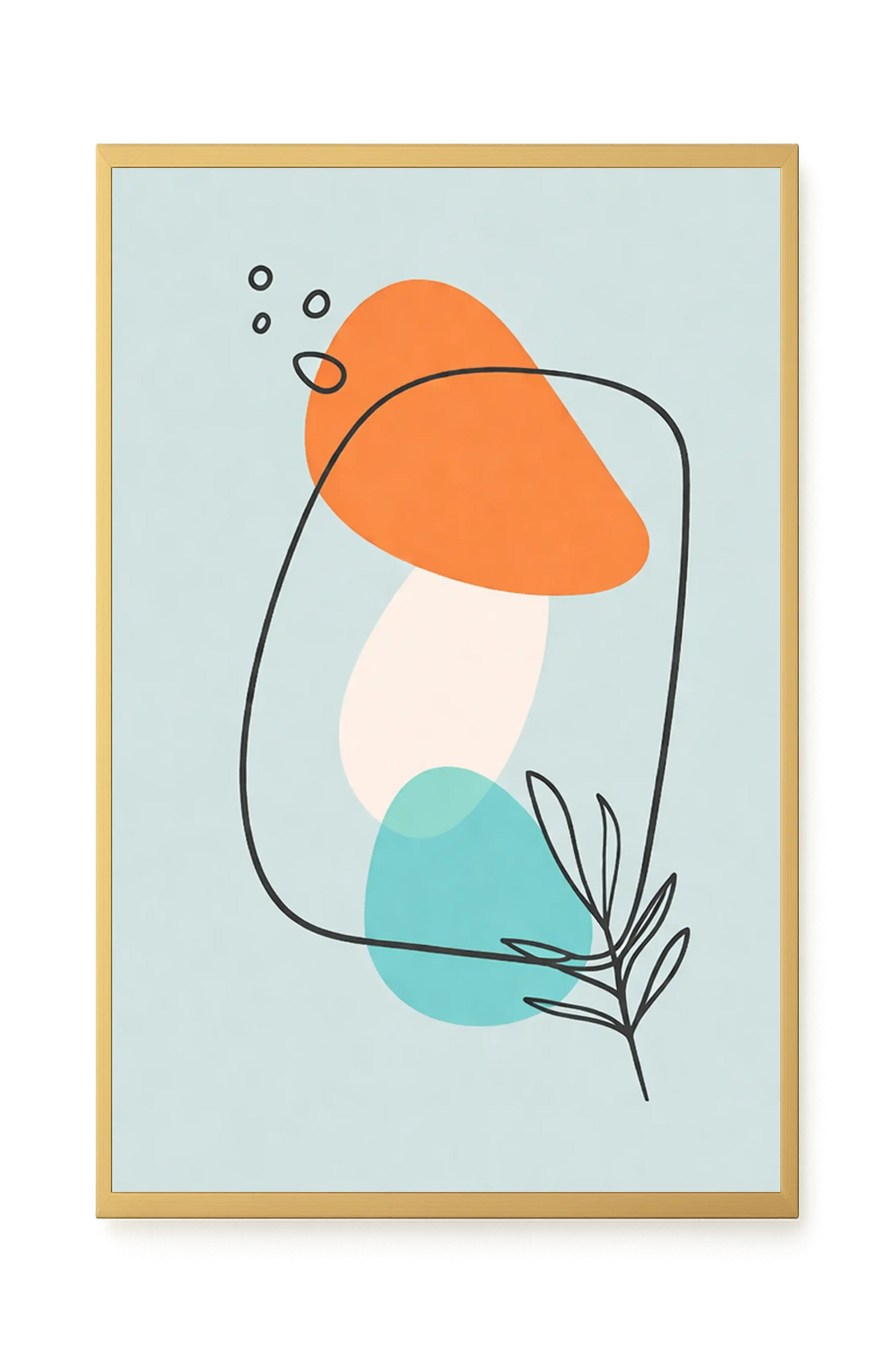 Organic composition with soft lines Canvas Wall Art