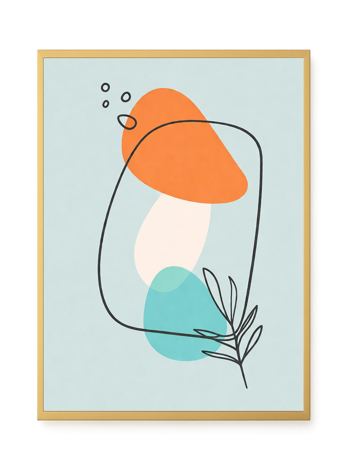 Organic composition with soft lines Canvas Wall Art