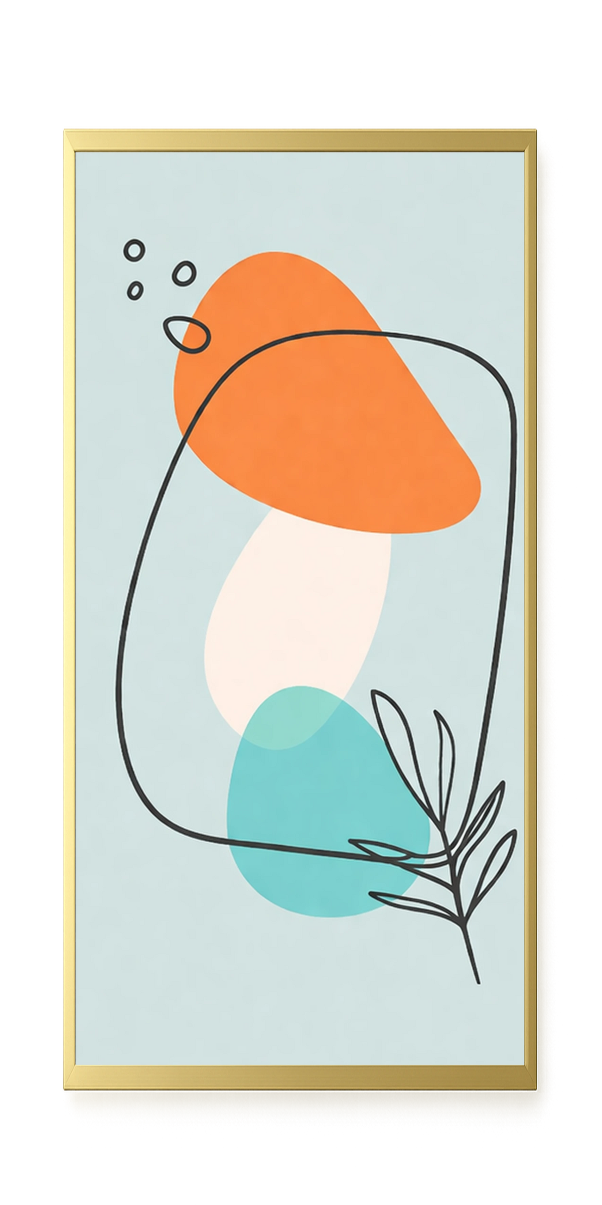 Organic composition with soft lines Canvas Wall Art