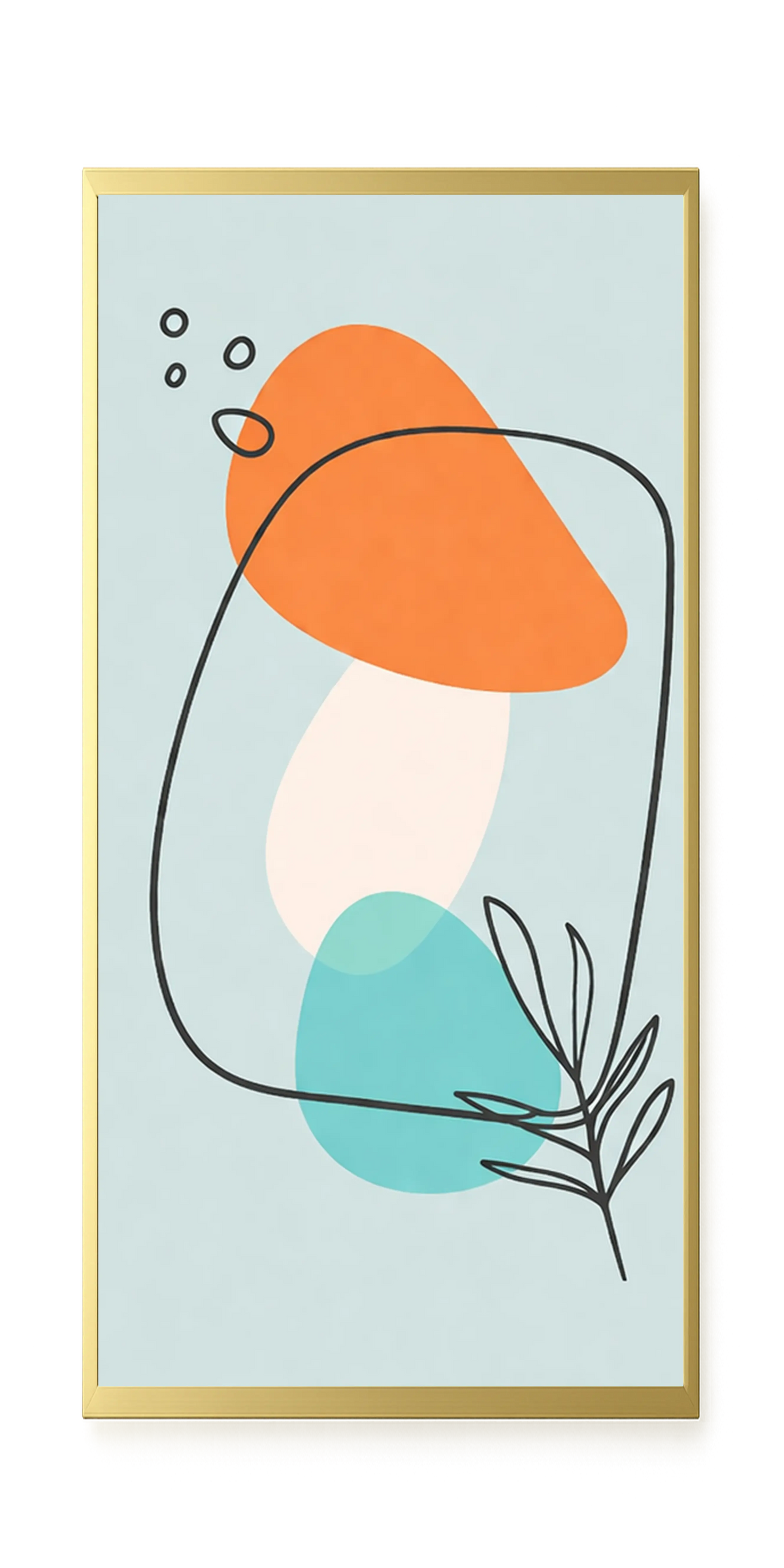Organic composition with soft lines Canvas Wall Art