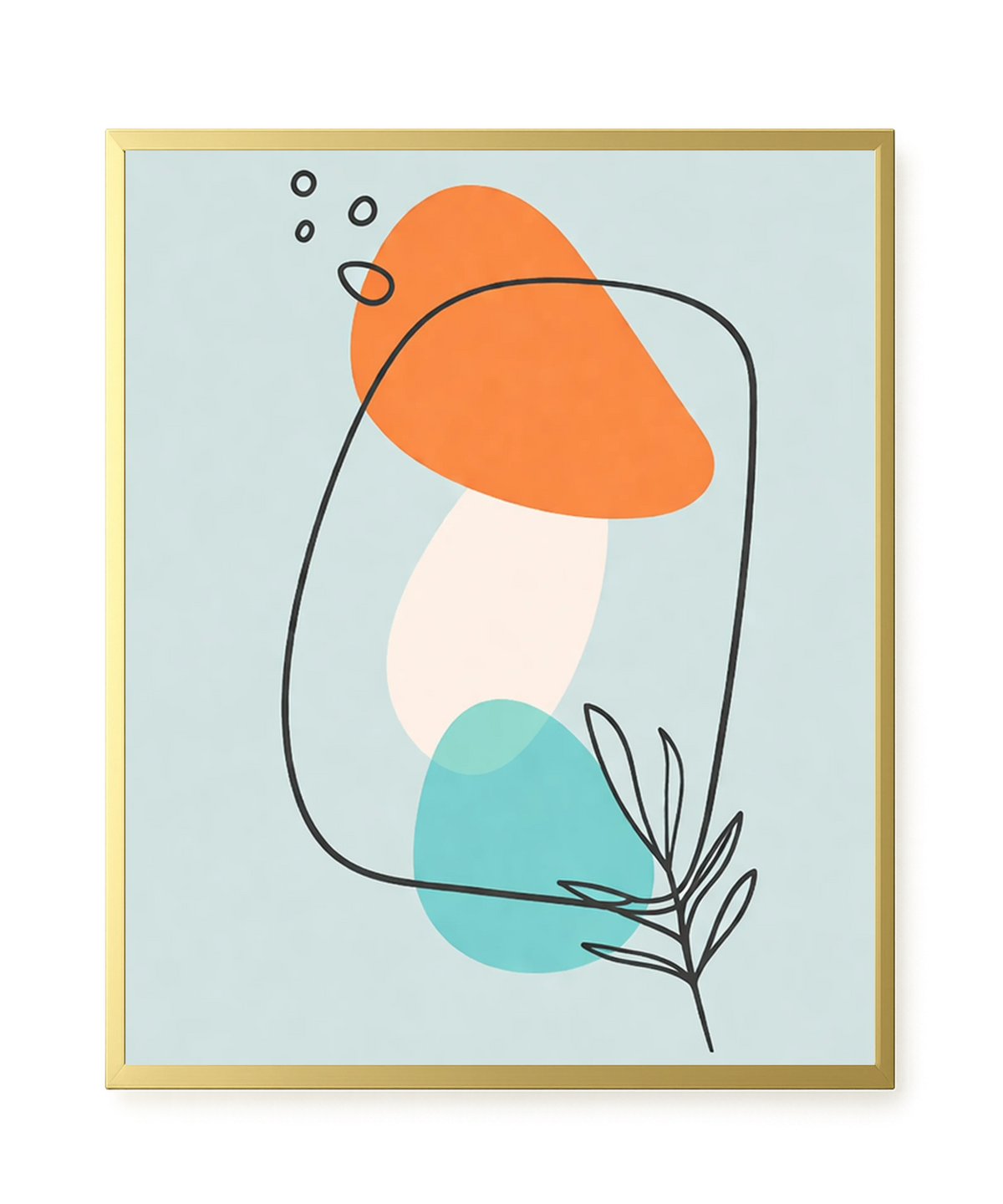 Organic composition with soft lines Canvas Wall Art