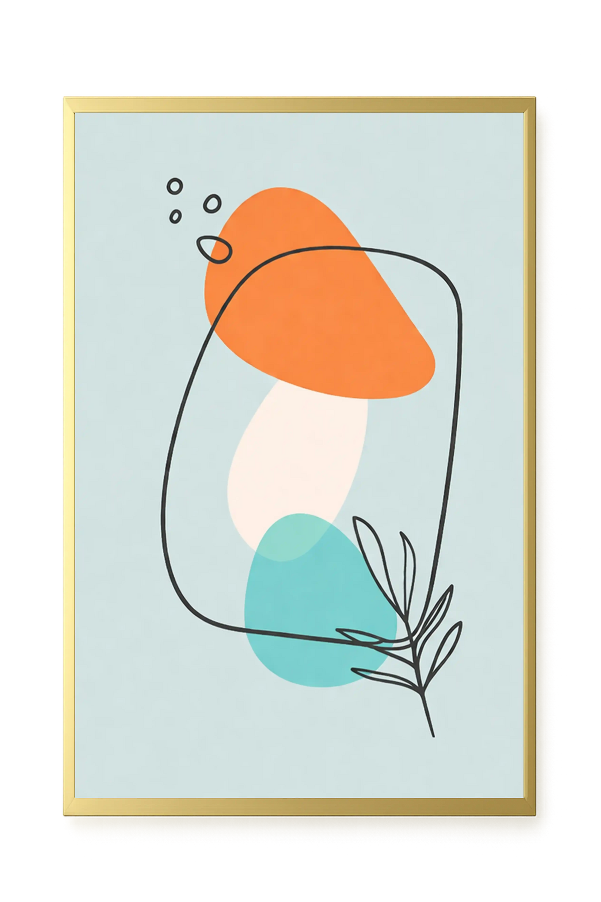 Organic composition with soft lines Canvas Wall Art