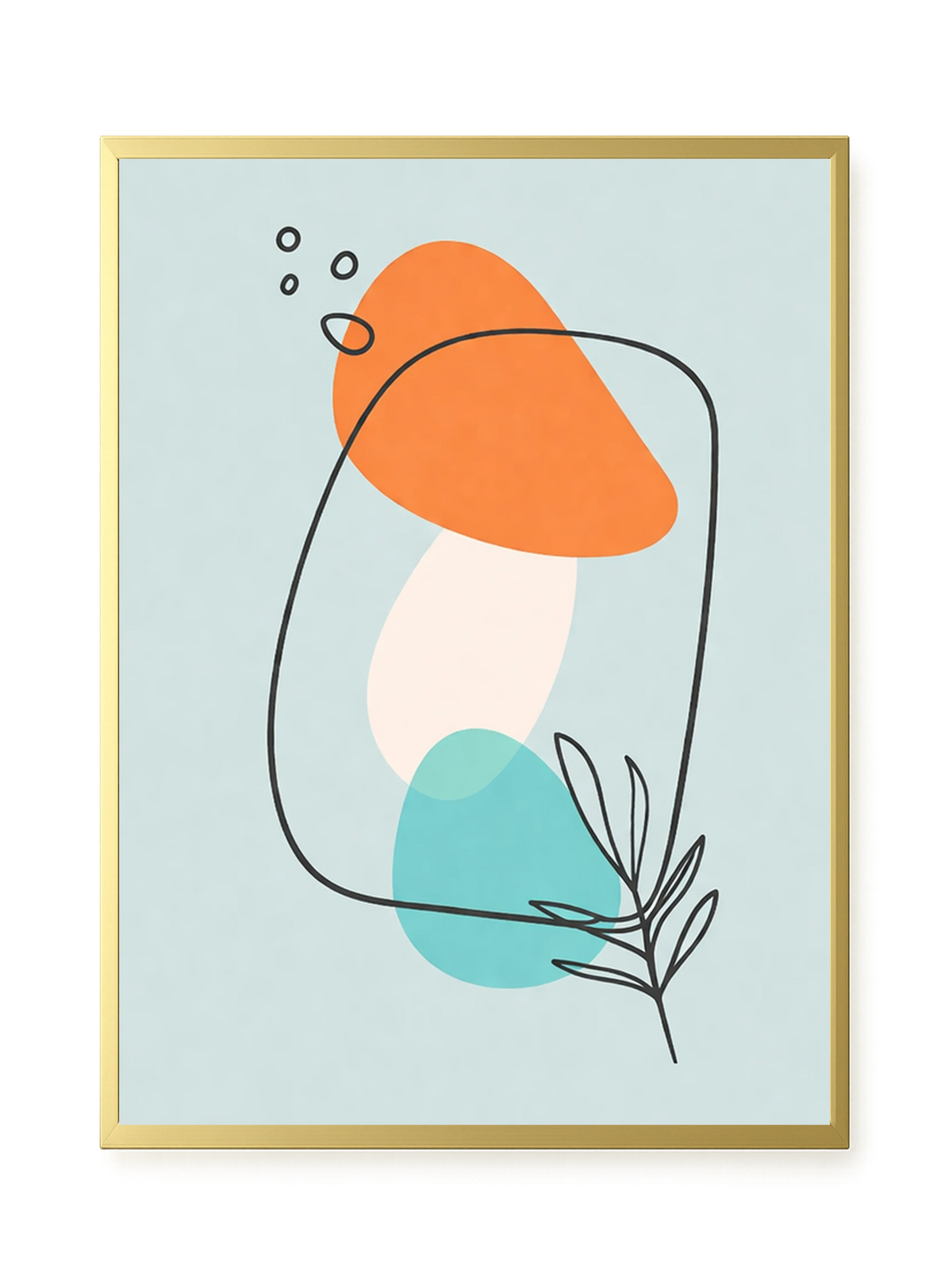 Organic composition with soft lines Canvas Wall Art