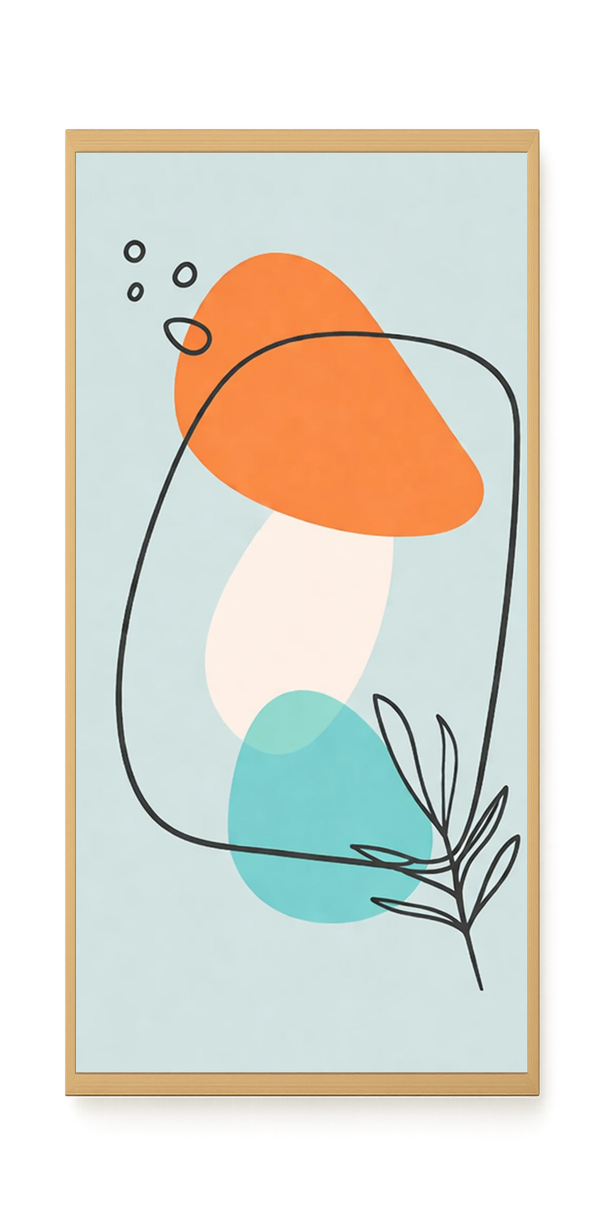 Organic composition with soft lines Canvas Wall Art