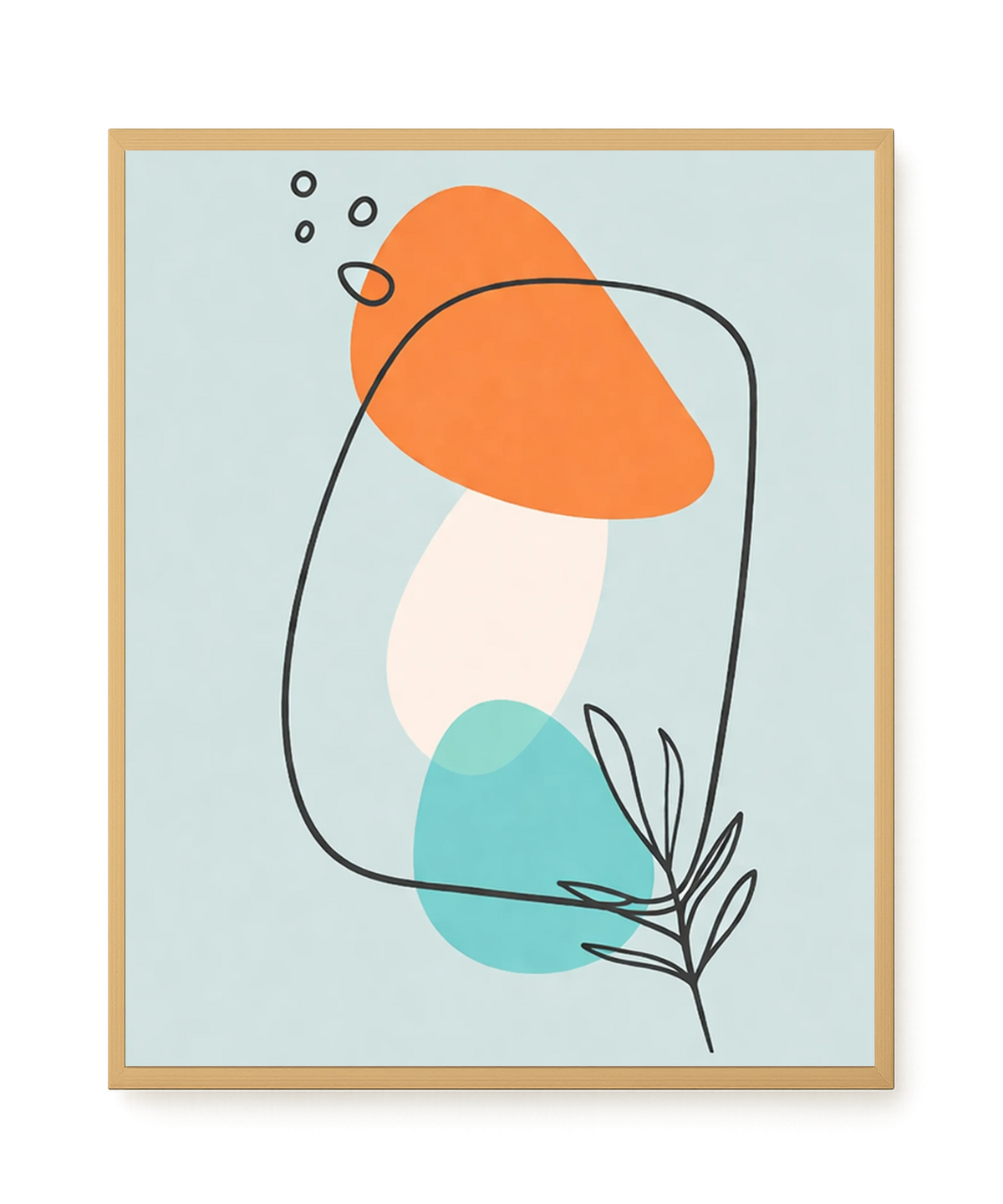 Organic composition with soft lines Canvas Wall Art