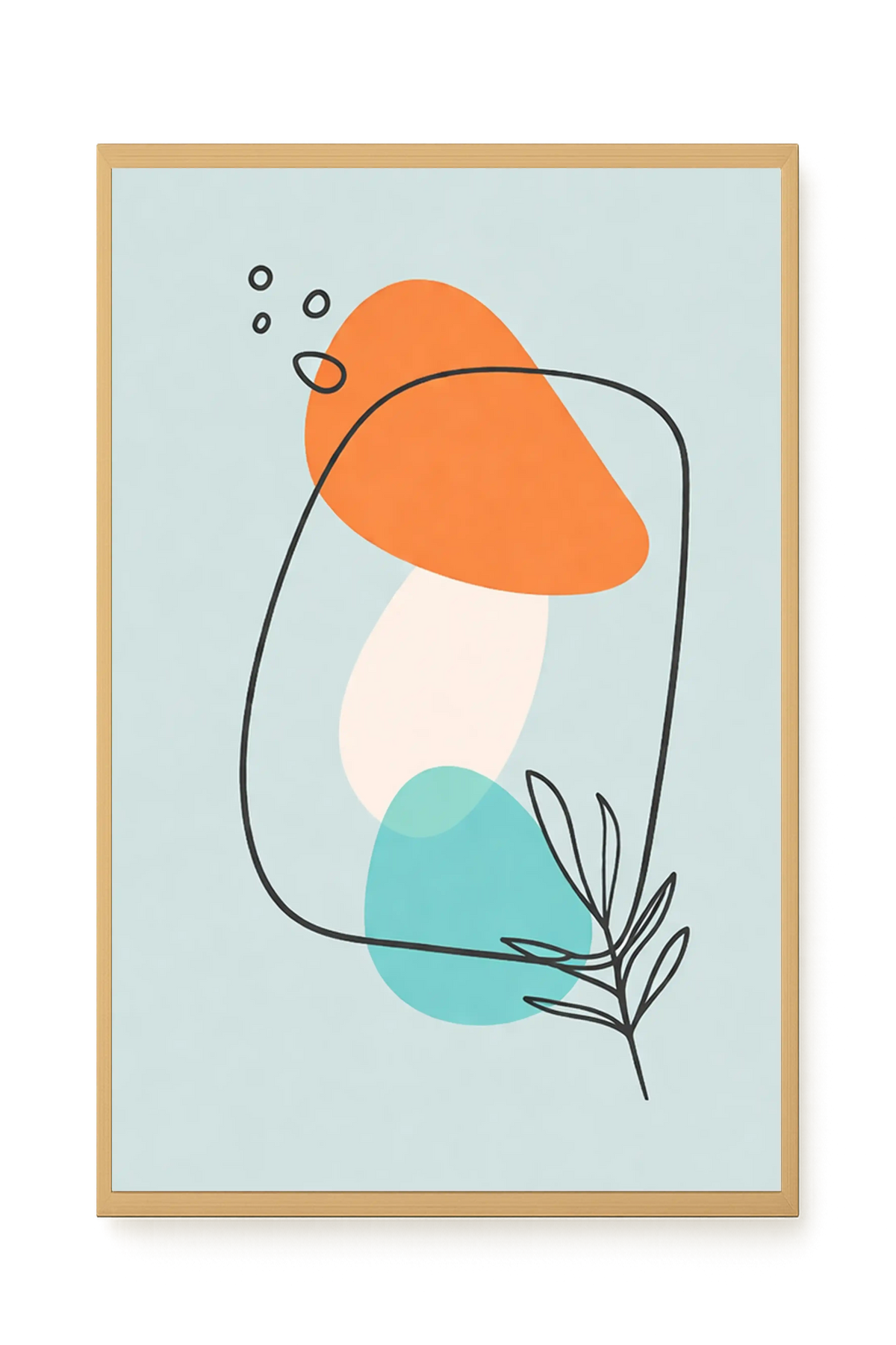 Organic composition with soft lines Canvas Wall Art