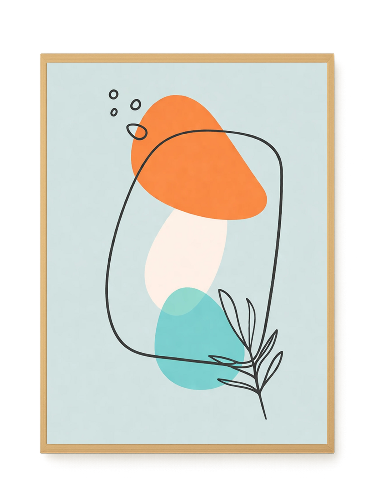 Organic composition with soft lines Canvas Wall Art