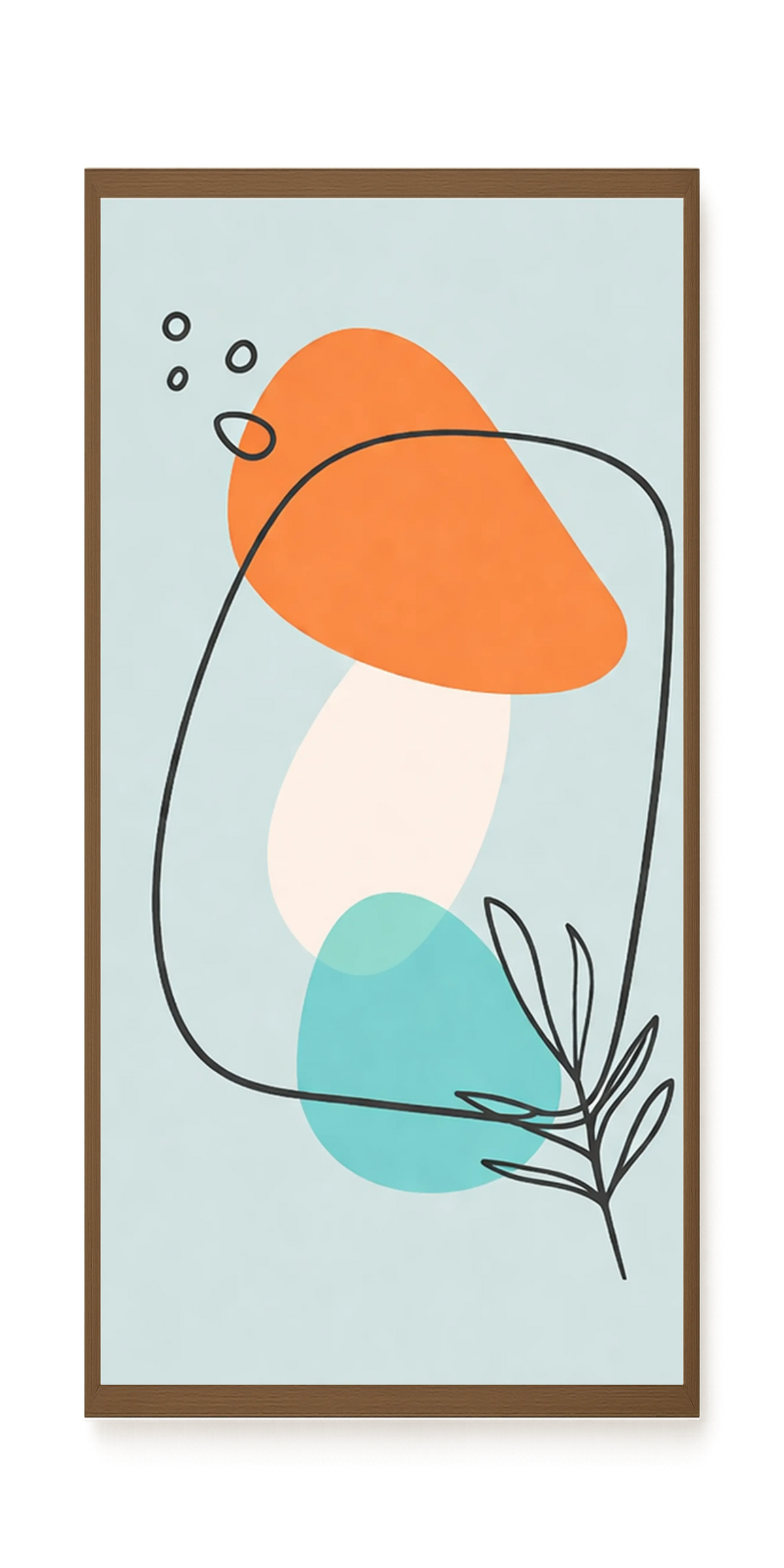 Organic composition with soft lines Canvas Wall Art