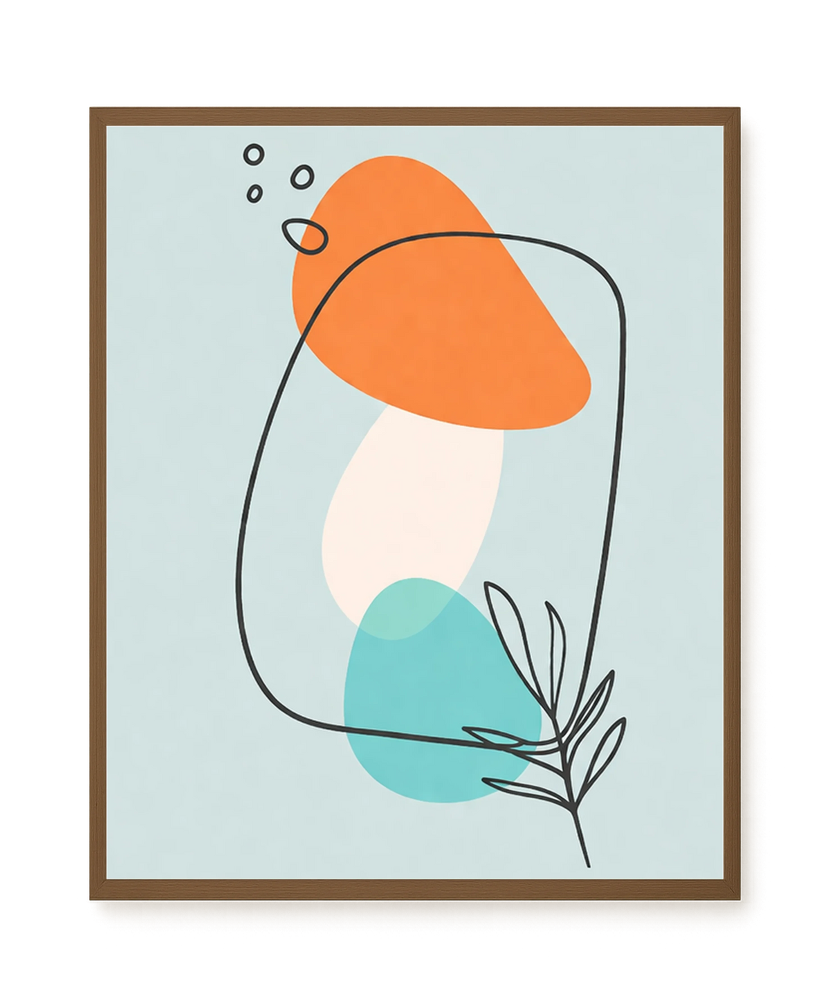 Organic composition with soft lines Canvas Wall Art