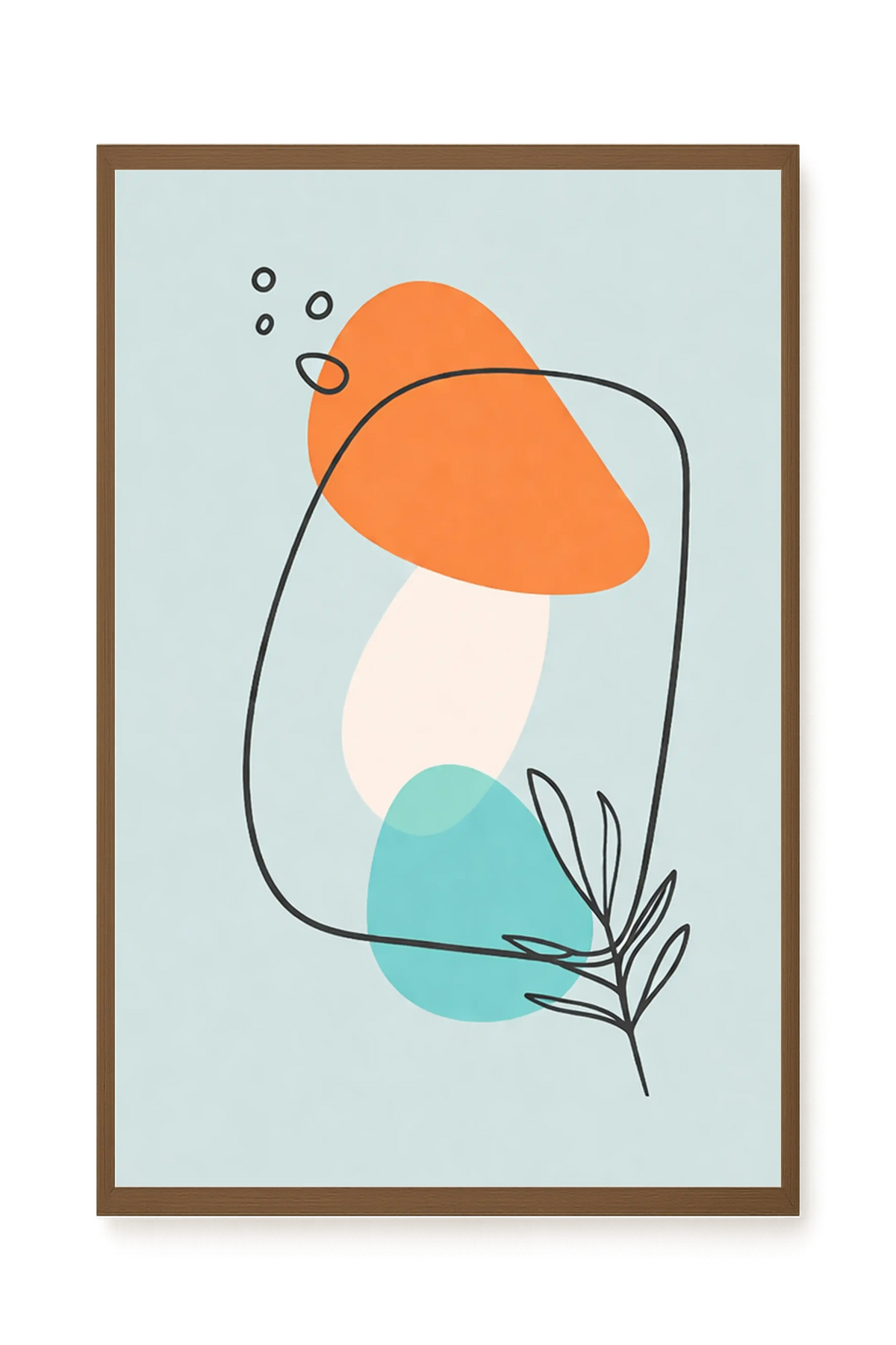 Organic composition with soft lines Canvas Wall Art