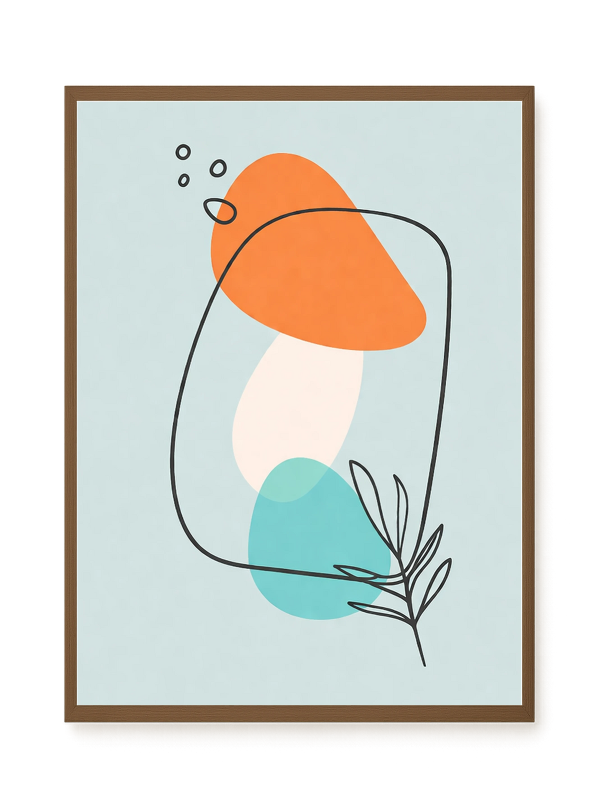 Organic composition with soft lines Canvas Wall Art