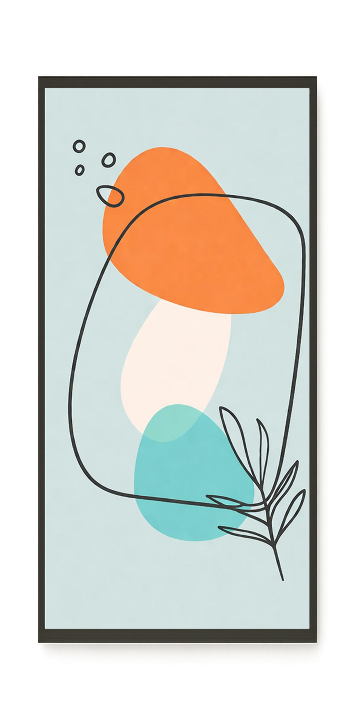 Organic composition with soft lines Canvas Wall Art