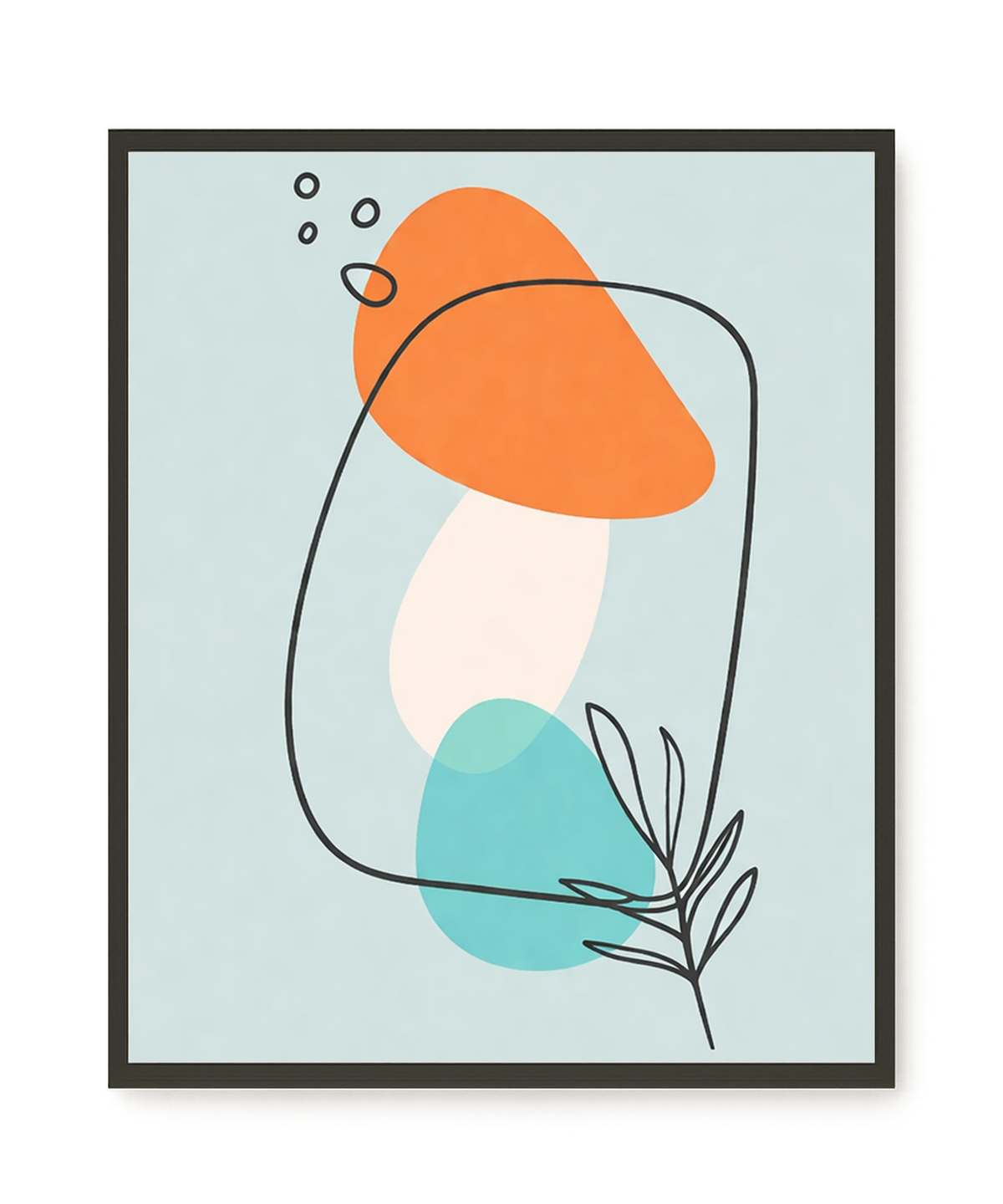 Organic composition with soft lines Canvas Wall Art