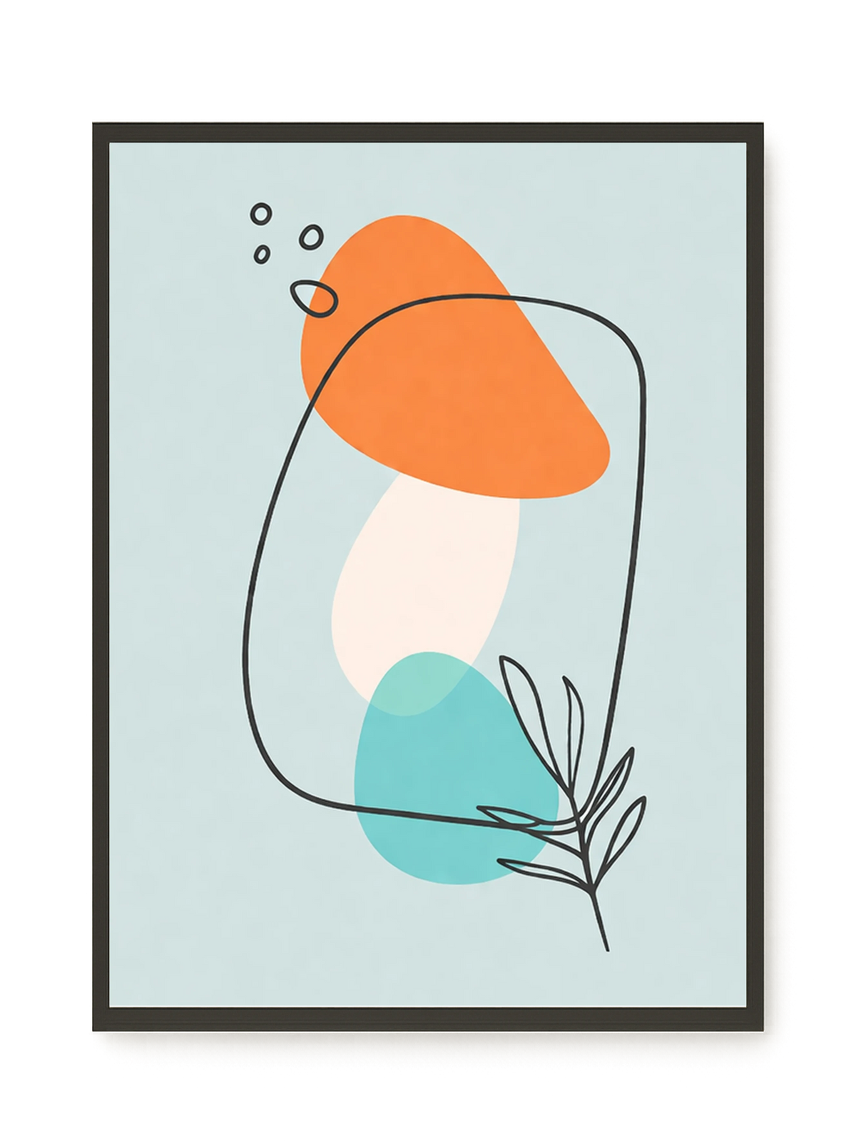 Organic composition with soft lines Canvas Wall Art
