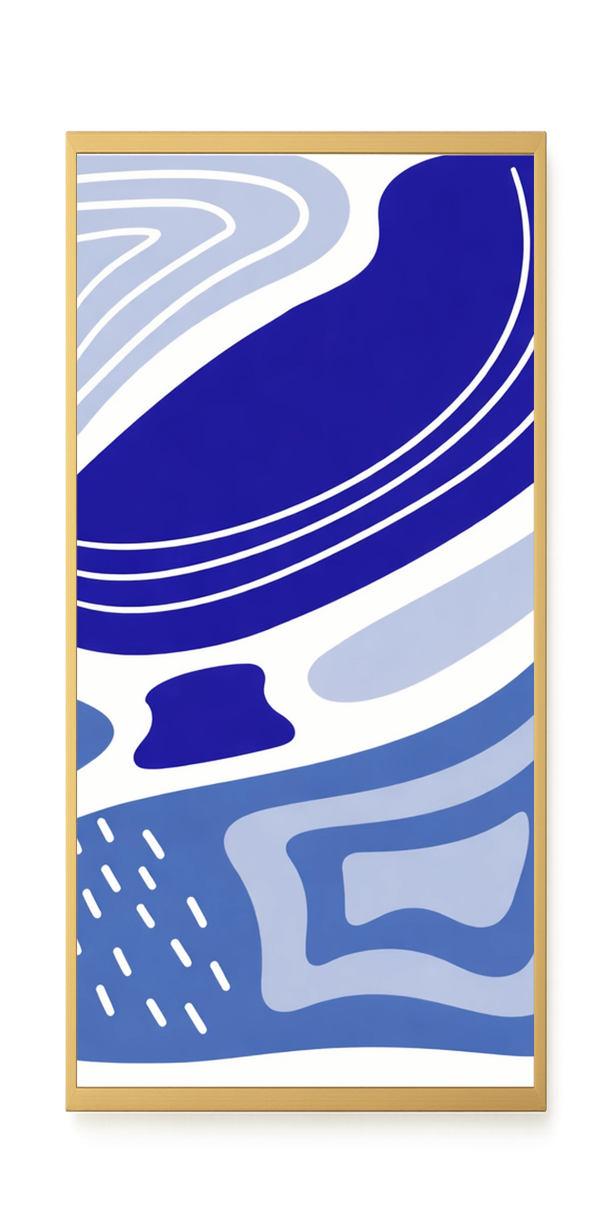 Layered blue flowing pattern Canvas Print