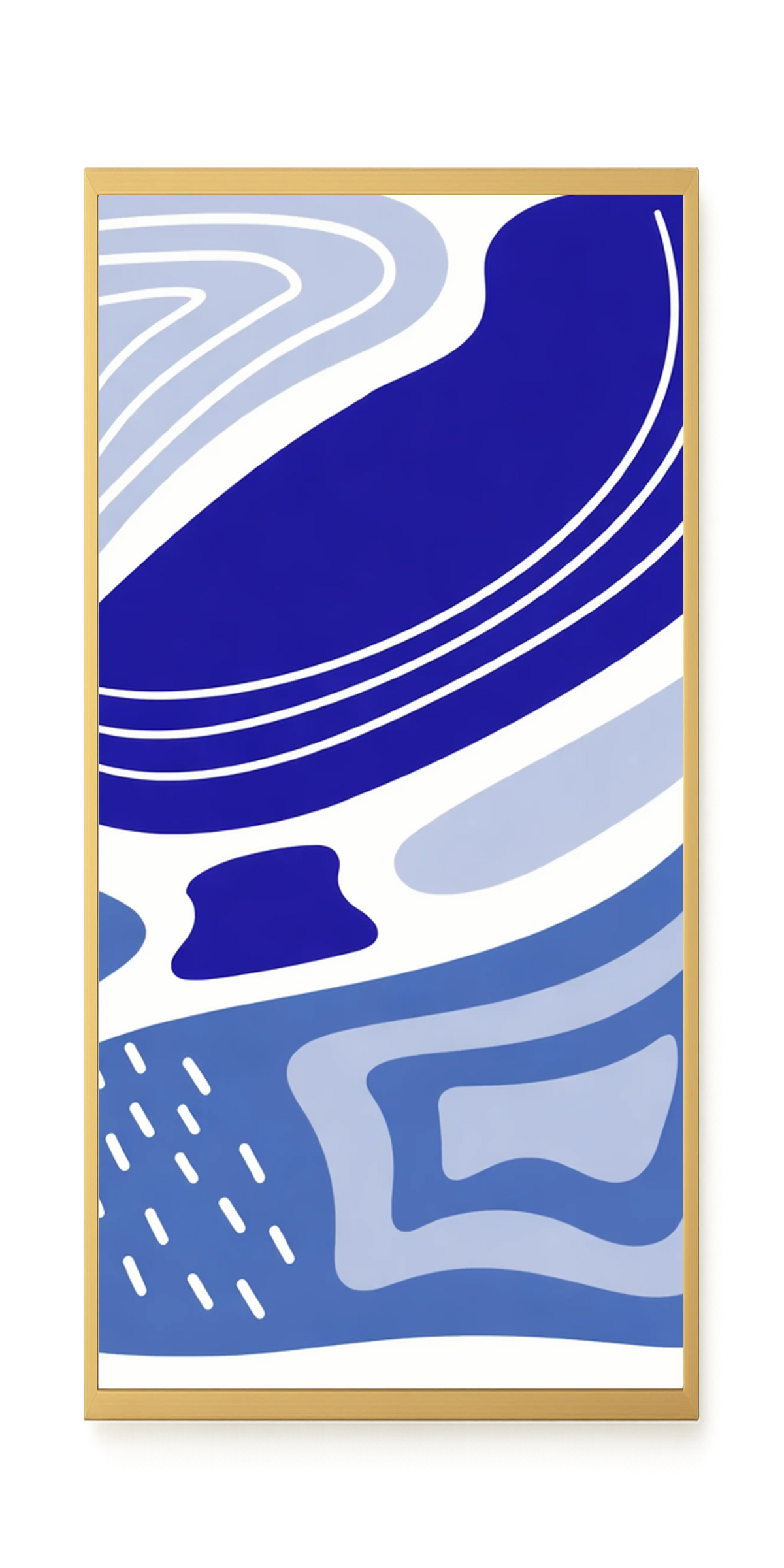 Layered blue flowing pattern Canvas Print