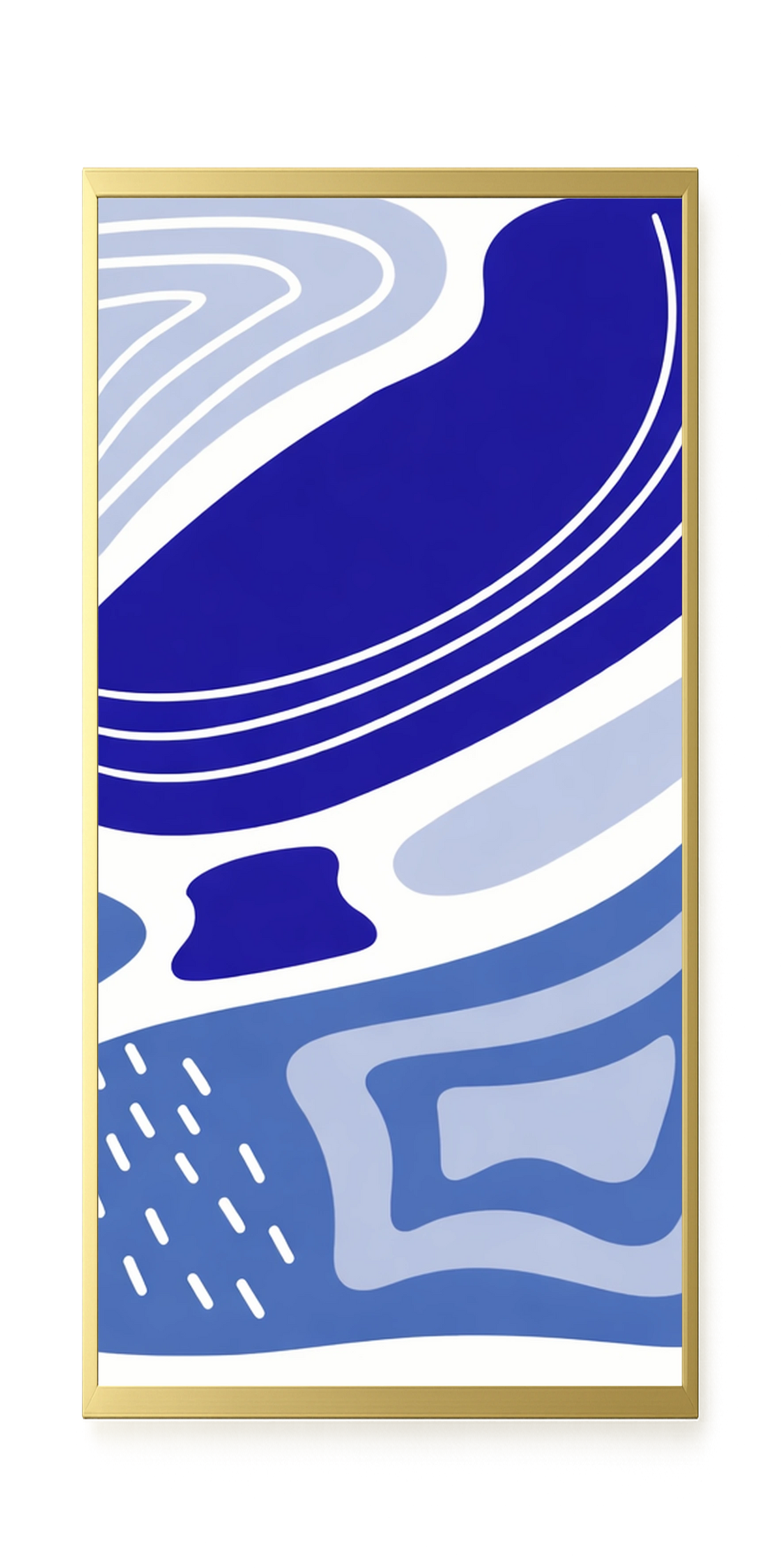 Layered blue flowing pattern Canvas Print
