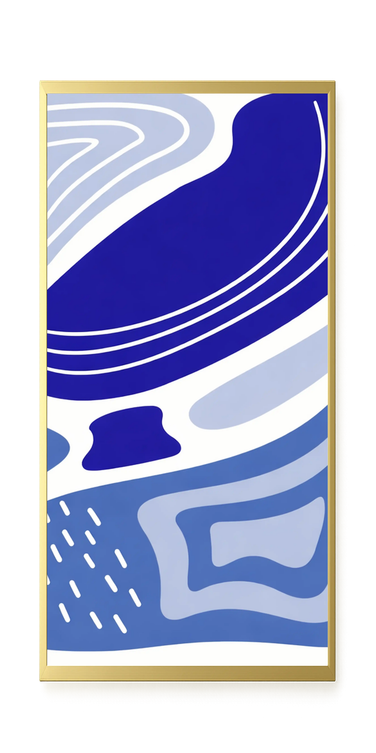 Layered blue flowing pattern Canvas Print