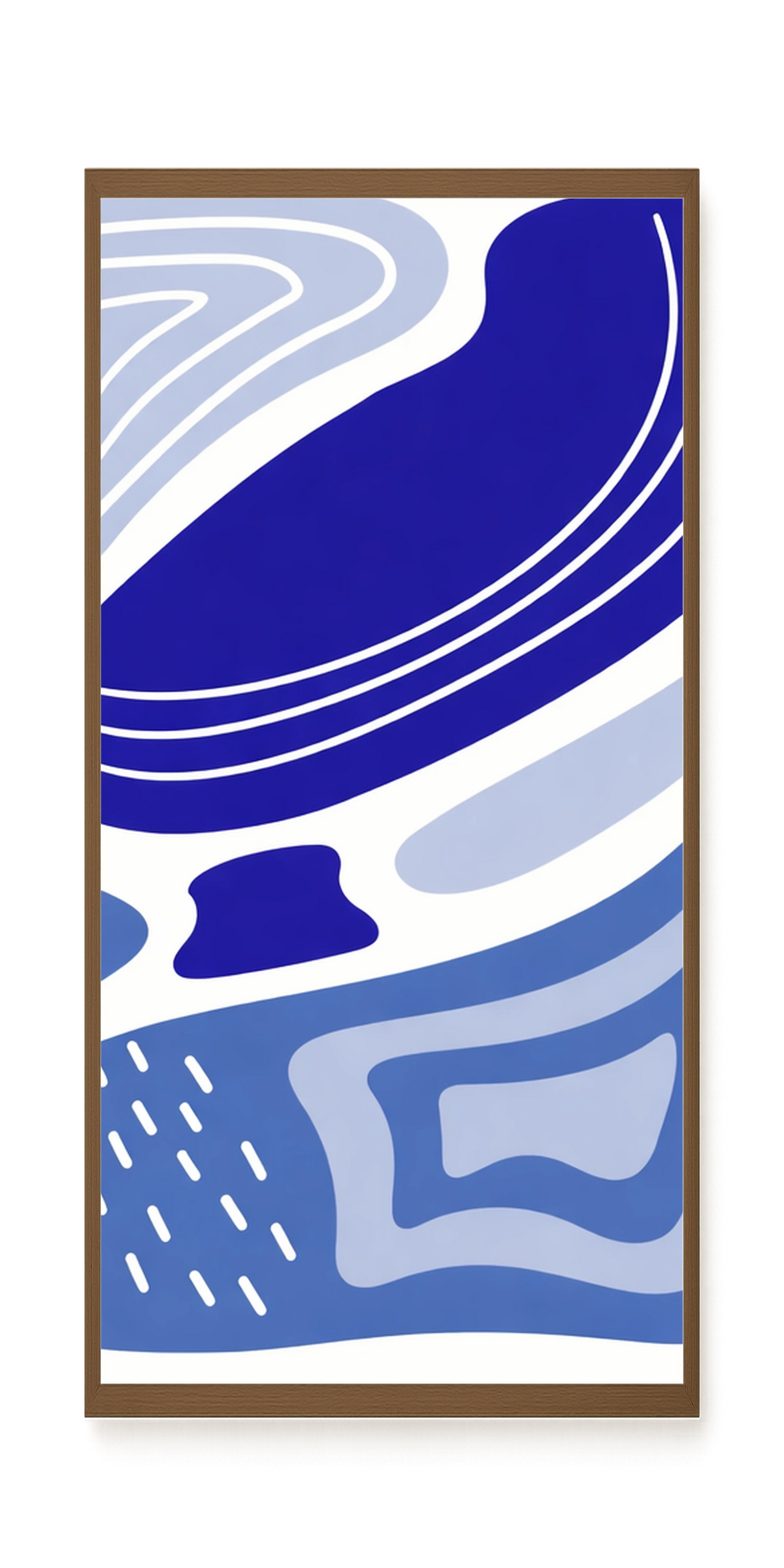 Layered blue flowing pattern Canvas Print