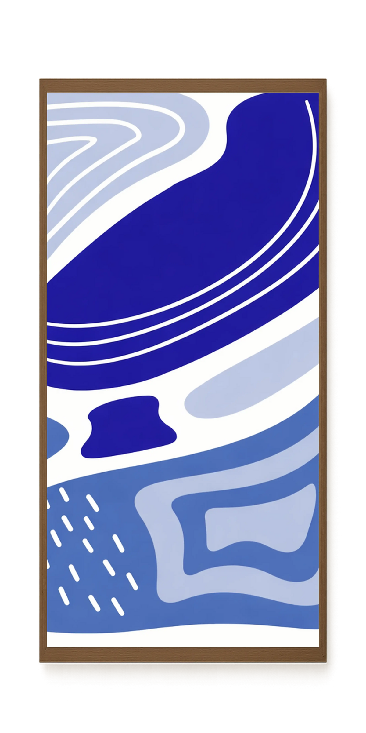 Layered blue flowing pattern Canvas Print