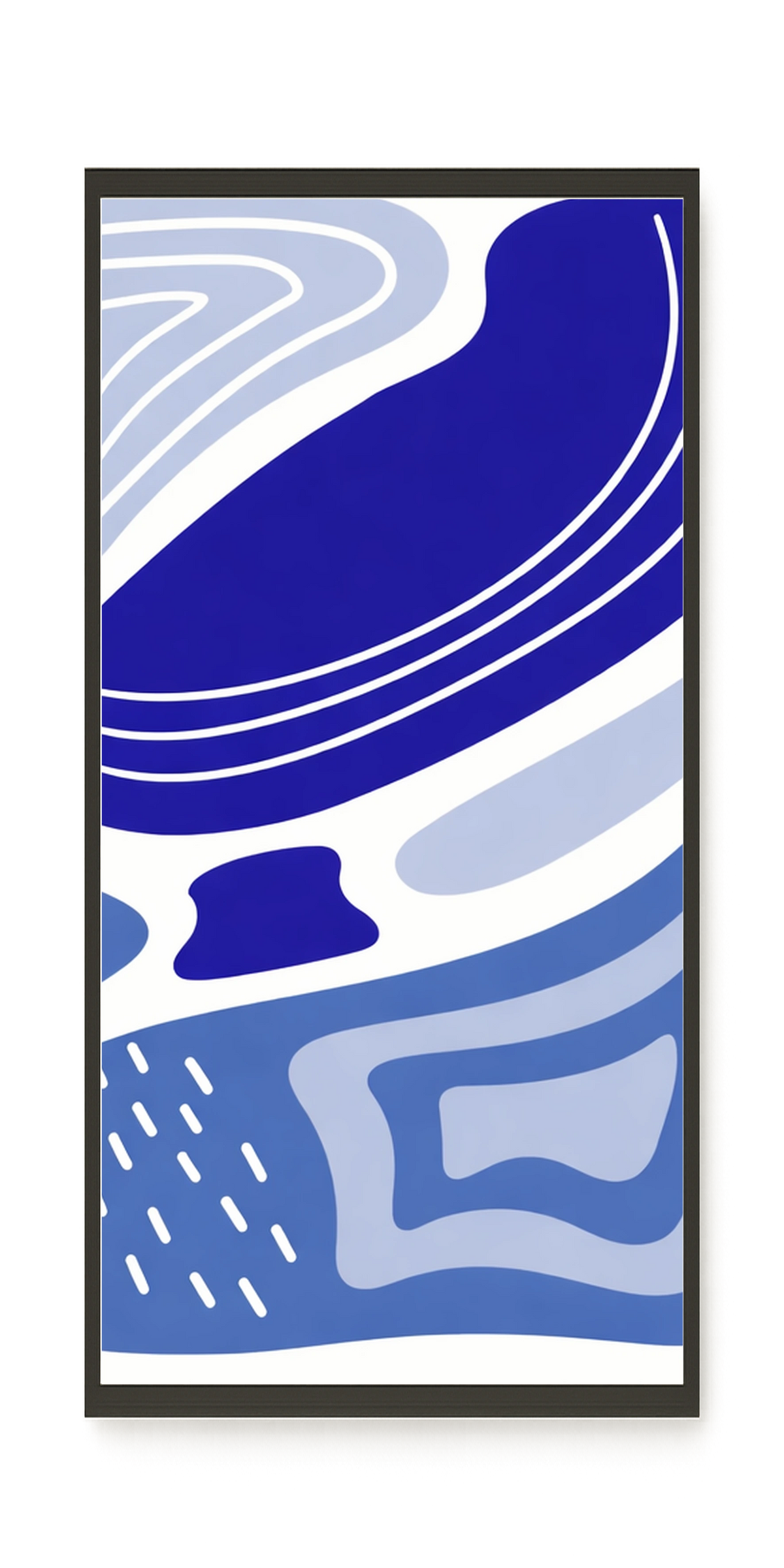 Layered blue flowing pattern Canvas Print