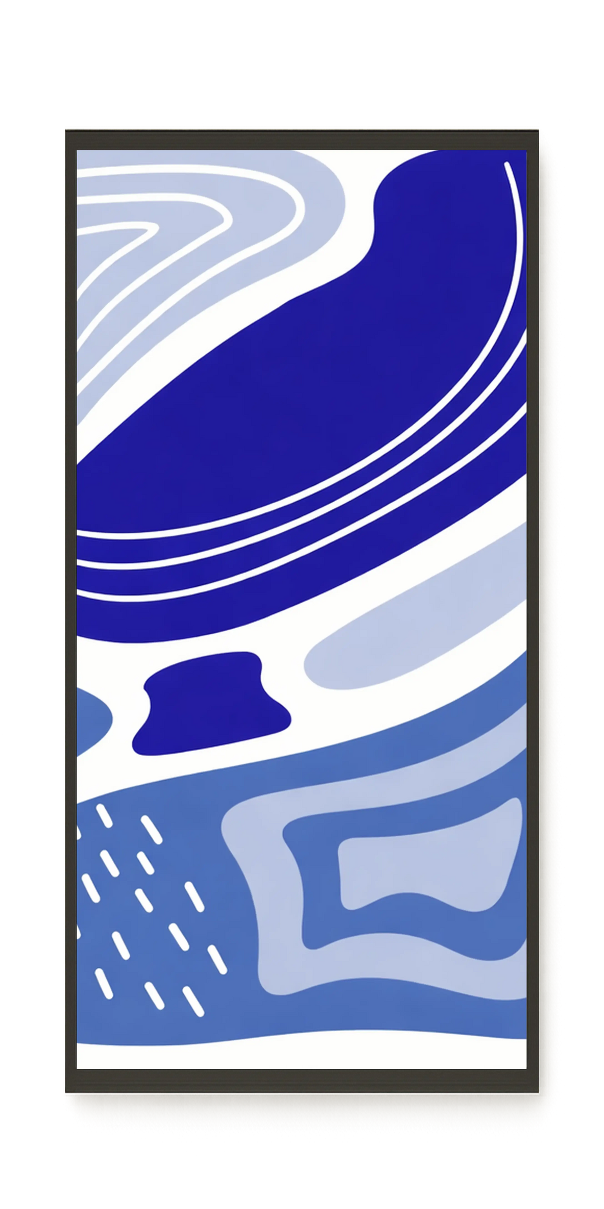 Layered blue flowing pattern Canvas Print