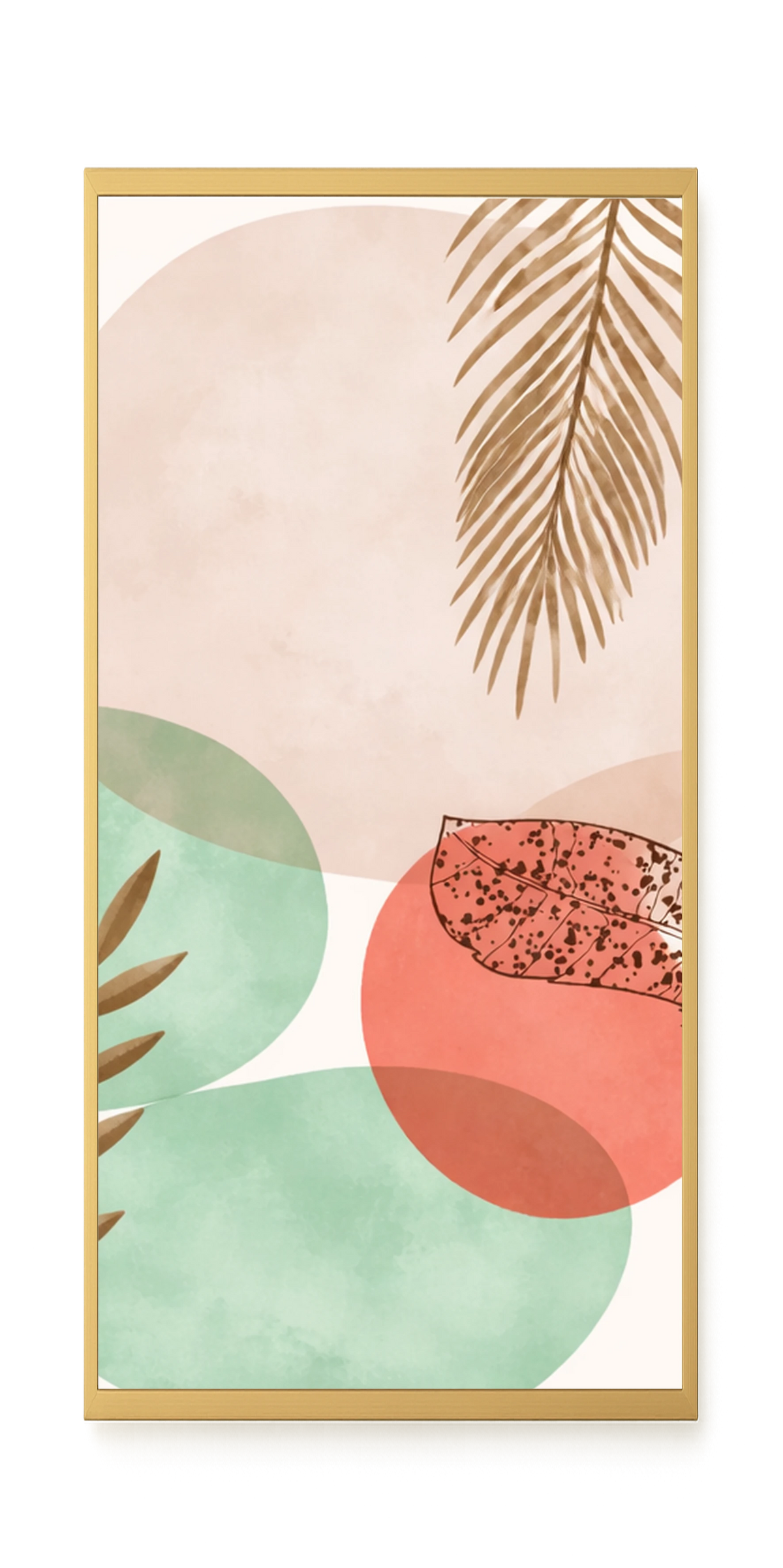 Organic botanical composition with soft colors Canvas Wall Art