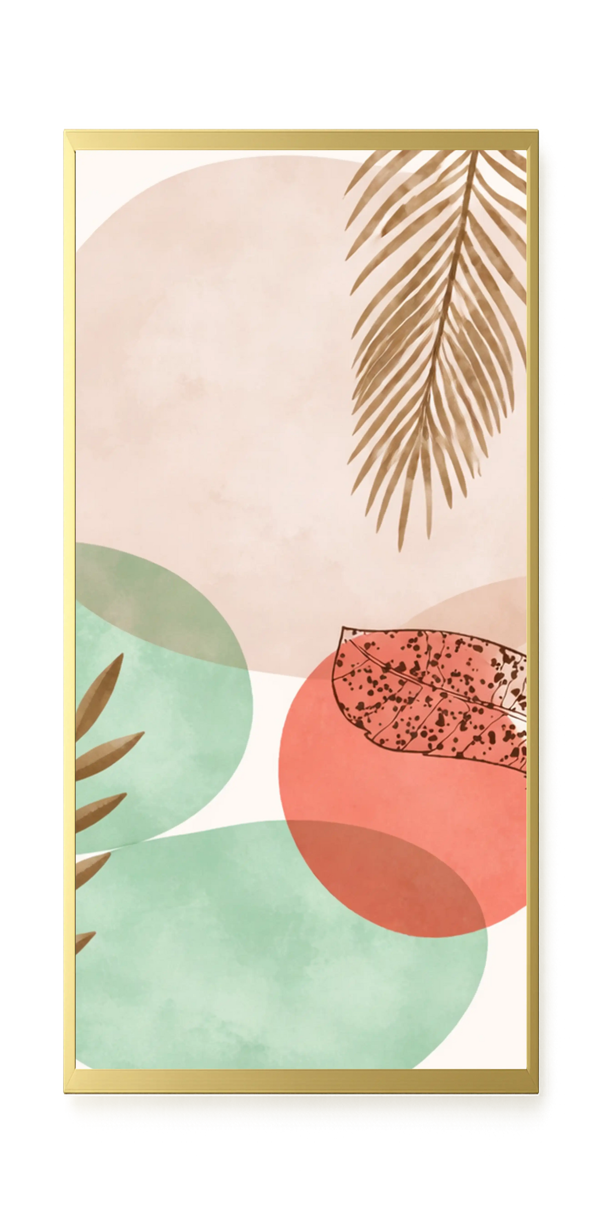 Organic botanical composition with soft colors Canvas Wall Art