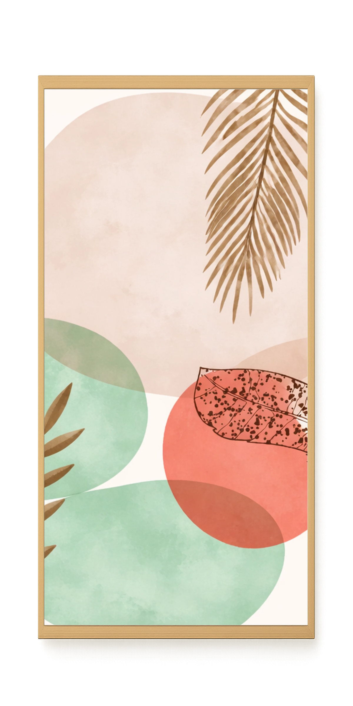 Organic botanical composition with soft colors Canvas Wall Art