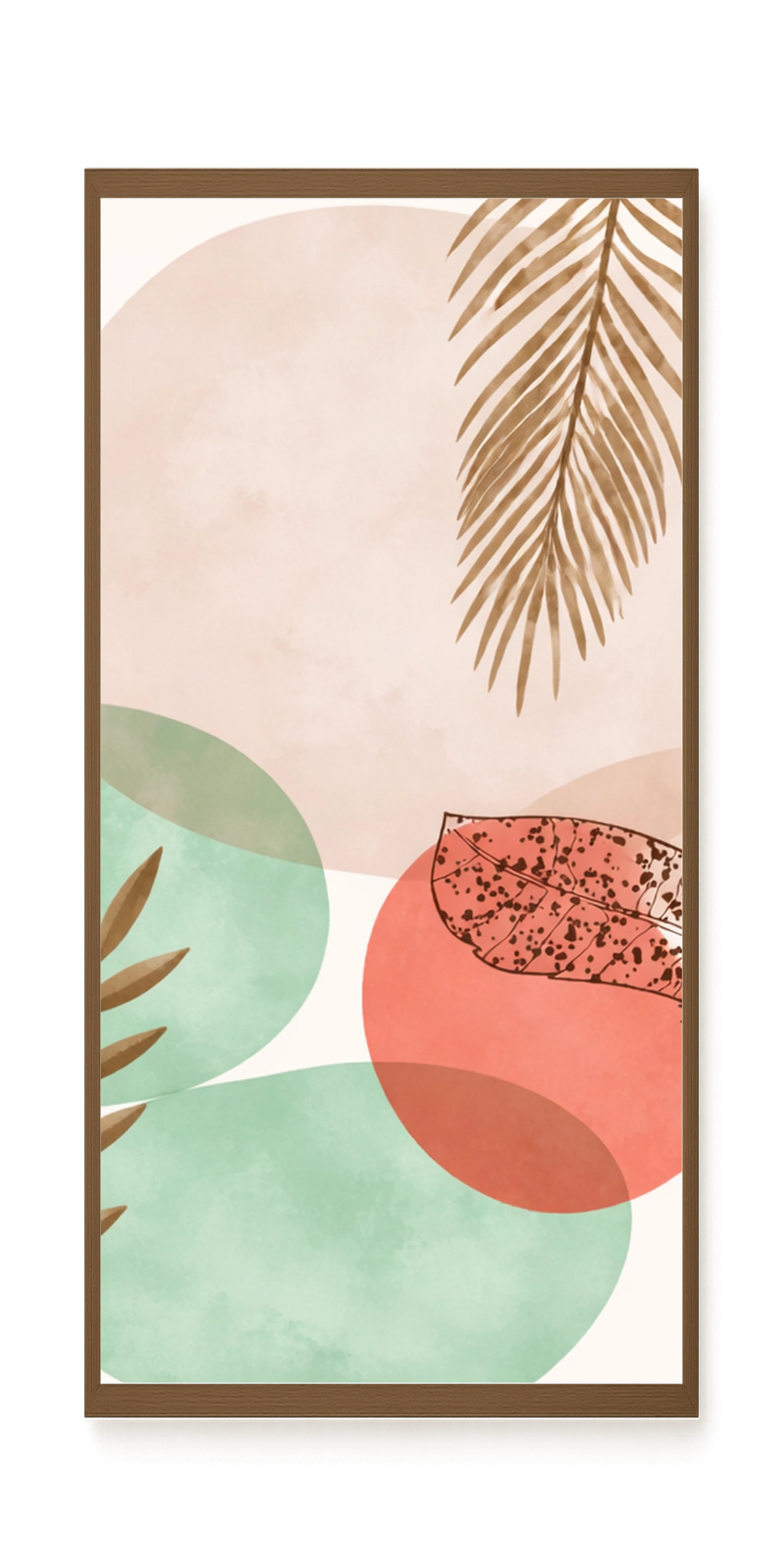 Organic botanical composition with soft colors Canvas Wall Art