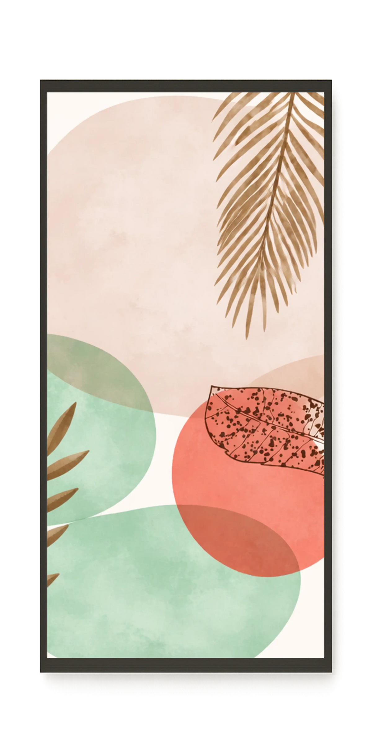 Organic botanical composition with soft colors Canvas Wall Art