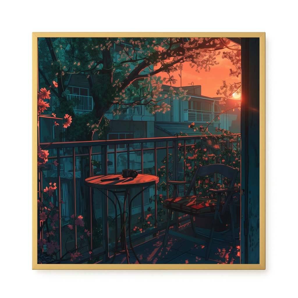 Balcony Sunset Canvas Print