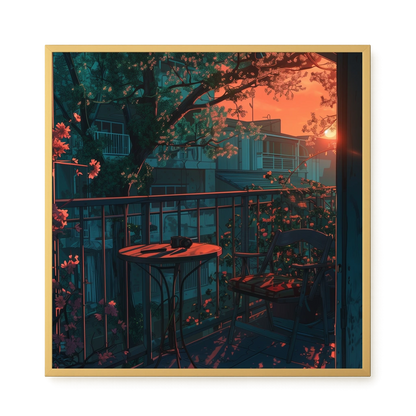 Balcony Sunset Canvas Print