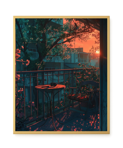 Balcony Sunset Canvas Print