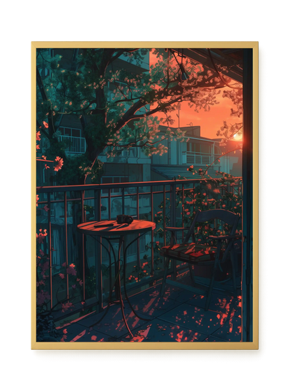 Balcony Sunset Canvas Print