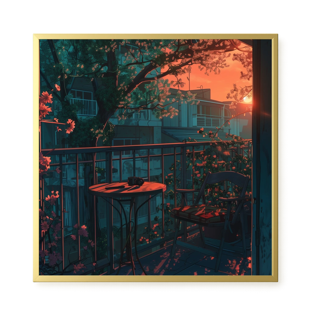 Balcony Sunset Canvas Print