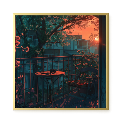 Balcony Sunset Canvas Print