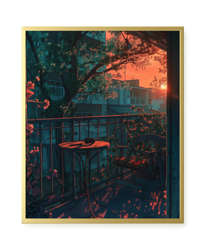 Balcony Sunset Canvas Print