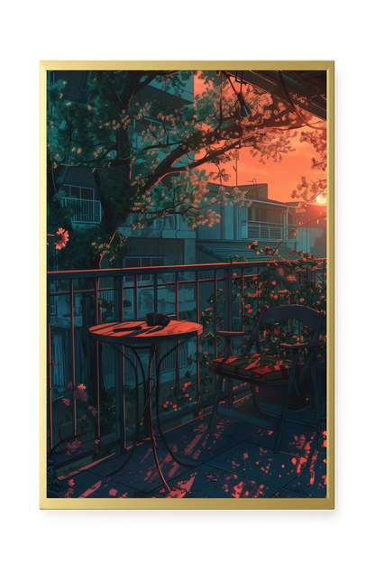 Balcony Sunset Canvas Print