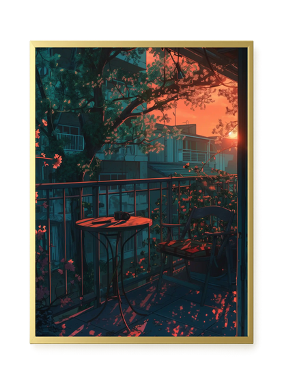Balcony Sunset Canvas Print