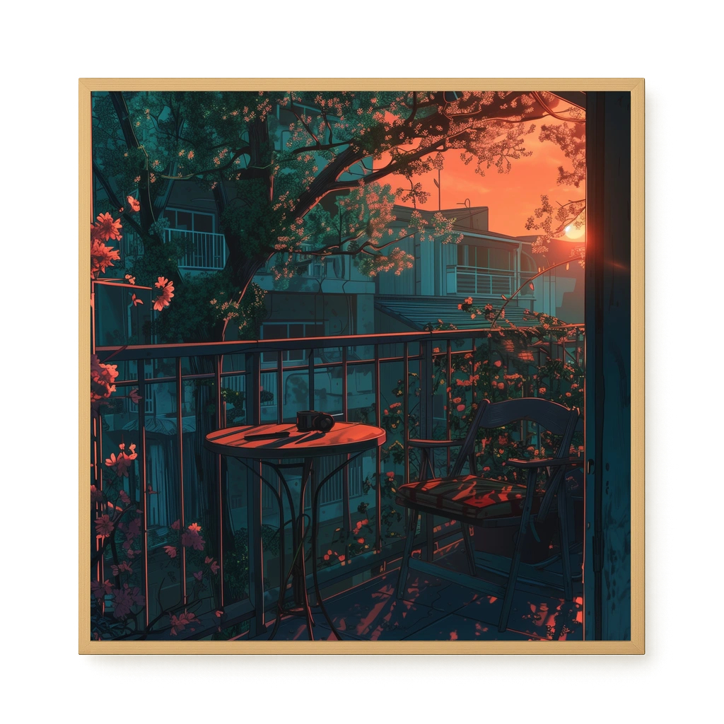 Balcony Sunset Canvas Print