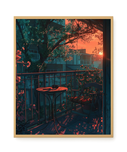 Balcony Sunset Canvas Print