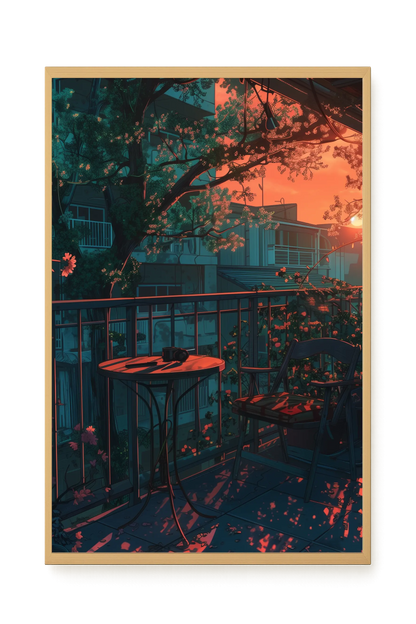 Balcony Sunset Canvas Print