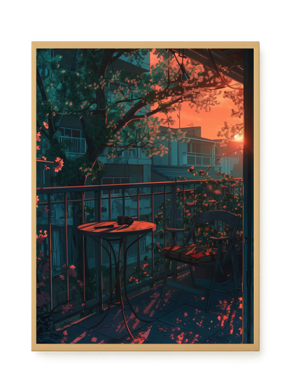 Balcony Sunset Canvas Print